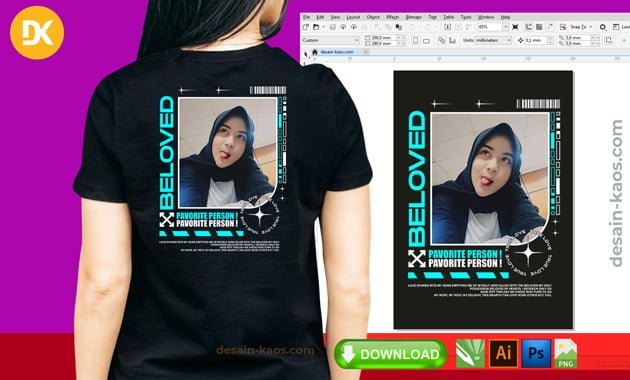 Desain Kaos Aesthetic Bucin Streetwear Versi 4