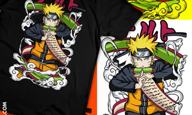 desain kaos anime keren naruto